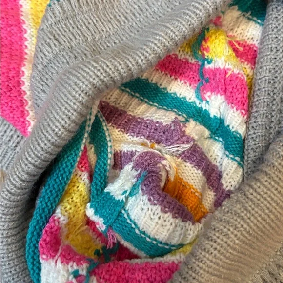 2 Piece Crochet Halter & Shorts Outfit Candy Color Stripes Small/Medium Juniors - Picture 10 of 17